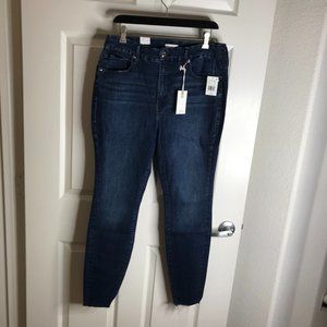 Good American Women's Good Legs Skinny Jeans GLRE873T Blue ~ Size 16
